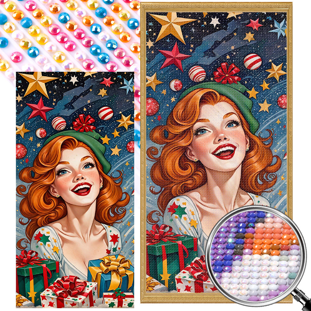 Red-Headed Girl 40*80CM(Picture) Full Round Drill Diamond Painting