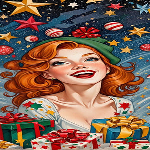 Red-Headed Girl 40*80CM(Picture) Full Round Drill Diamond Painting