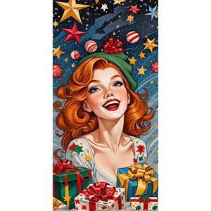 Red-Headed Girl 40*80CM(Picture) Full Round Drill Diamond Painting