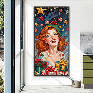 Red-Headed Girl 40*80CM(Picture) Full Round Drill Diamond Painting