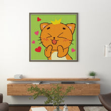 Load image into Gallery viewer, Joy Sunday - Crown Cat - 25*25CM 14CT 2 Stamped Cross Stitch
