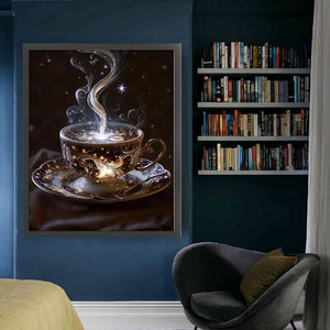 Yishu - Fragrant Coffee - 50*60CM 11CT 3 Stamped Cross Stitch