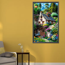 Load image into Gallery viewer, Flowers And Cottage 40*65CM(Picture) Full Round Drill Diamond Painting
