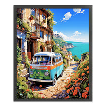 Load image into Gallery viewer, Yishu - Car In A Seaside Town - 50*60CM 11CT 3 Stamped Cross Stitch
