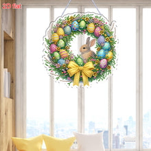 Load image into Gallery viewer, Easter Wreath Theme 2D Flat DIY Rabbit Diamond Art Pendant Door Home Decoration
