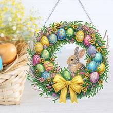 Load image into Gallery viewer, Easter Wreath Theme 2D Flat DIY Rabbit Diamond Art Pendant Door Home Decoration
