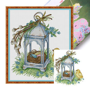 Joy Sunday - Bird And Lantern - 27*30CM 14CT 2 Stamped Cross Stitch