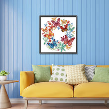 Load image into Gallery viewer, Flower And Butterfly Quilling 30*30CM(Canvas) Partial Special Shaped Drill Diamond Painting
