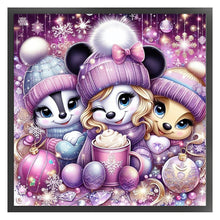 Load image into Gallery viewer, Yishu - Minnie And Friends - 45*45CM 11CT 3 Stamped Cross Stitch
