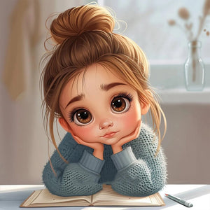 Cunning Candy Girl 30*30CM(Canvas) Full Round Drill Diamond Painting