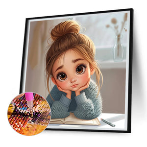 Cunning Candy Girl 30*30CM(Canvas) Full Round Drill Diamond Painting