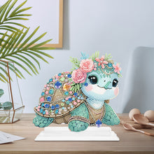 Load image into Gallery viewer, Special Shaped Handmade Desktop Diamond Art Kits for Home Office Decor (Turtle)
