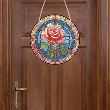 Load image into Gallery viewer, Acrylic Suncatcher 2D Flat DIY Rose Diamond Single-Sided Art Pendant Decor
