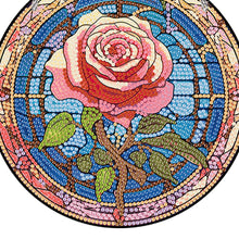 Load image into Gallery viewer, Acrylic Suncatcher 2D Flat DIY Rose Diamond Single-Sided Art Pendant Decor
