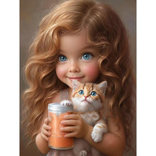 Load image into Gallery viewer, Little Girl 30*40CM(Canvas) Full Round Drill Diamond Painting
