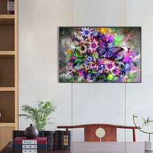 Load image into Gallery viewer, Purple Butterfly And Flowers 60*40CM(Picture) Full Round Drill Diamond Painting
