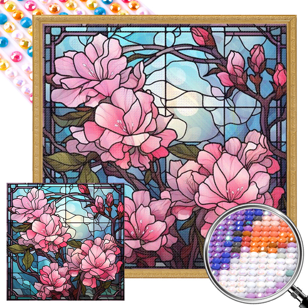 Flowers 40*40CM(Picture) Full Round Drill Diamond Painting