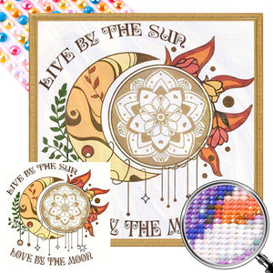 Sun And Moon Symbiosis 40*40CM(Picture) Full Round Drill Diamond Painting