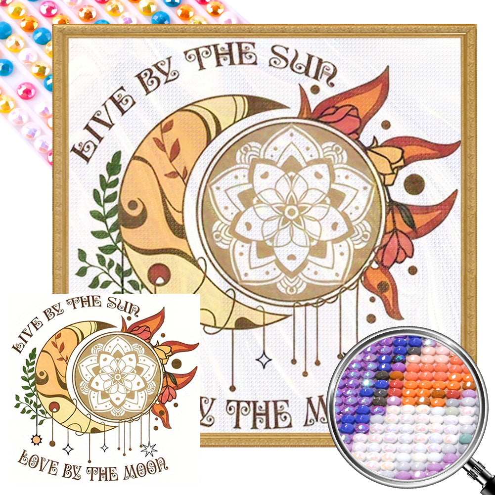 Sun And Moon Symbiosis 40*40CM(Picture) Full Round Drill Diamond Painting