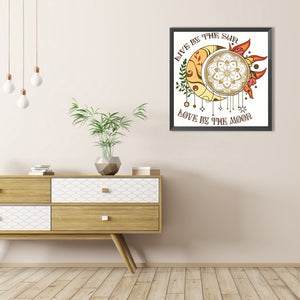 Sun And Moon Symbiosis 40*40CM(Picture) Full Round Drill Diamond Painting