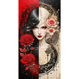 Yishu - Girl - 40*75CM 11CT 3 Stamped Cross Stitch