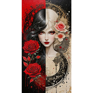Yishu - Girl - 40*75CM 11CT 3 Stamped Cross Stitch