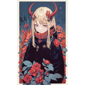 Yishu - Girl - 50*80CM 11CT 3 Stamped Cross Stitch