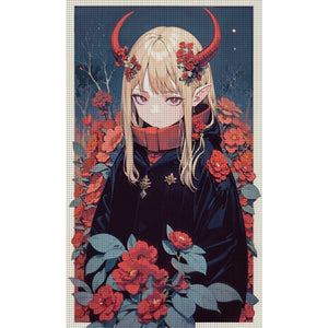 Yishu - Girl - 50*80CM 11CT 3 Stamped Cross Stitch
