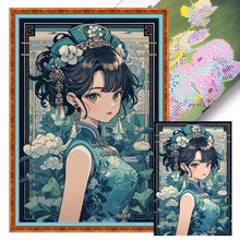 Load image into Gallery viewer, Yishu - Girl - 40*60CM 11CT 3 Stamped Cross Stitch
