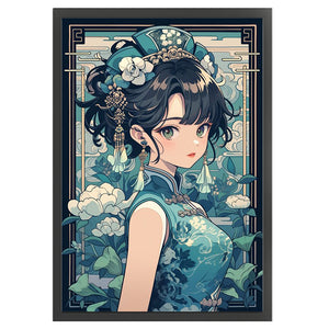 Yishu - Girl - 40*60CM 11CT 3 Stamped Cross Stitch