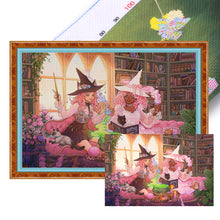 Load image into Gallery viewer, Yishu - Witch - 70*50CM 11CT 3 Stamped Cross Stitch
