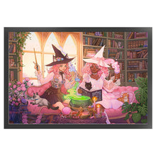 Load image into Gallery viewer, Yishu - Witch - 70*50CM 11CT 3 Stamped Cross Stitch
