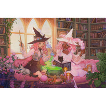 Load image into Gallery viewer, Yishu - Witch - 70*50CM 11CT 3 Stamped Cross Stitch
