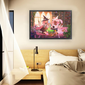 Yishu - Witch - 70*50CM 11CT 3 Stamped Cross Stitch