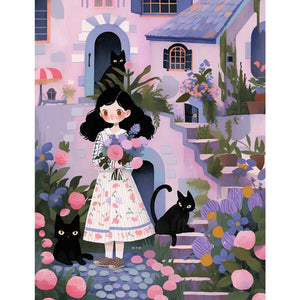 Little Girl 50*60CM(Picture) Full Round Drill Diamond Painting