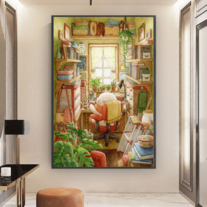 Yishu - White Bear Family - 50*75CM 11CT 3 Stamped Cross Stitch