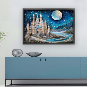 Yishu - Moonlit Castle - 60*40CM 11CT 3 Stamped Cross Stitch