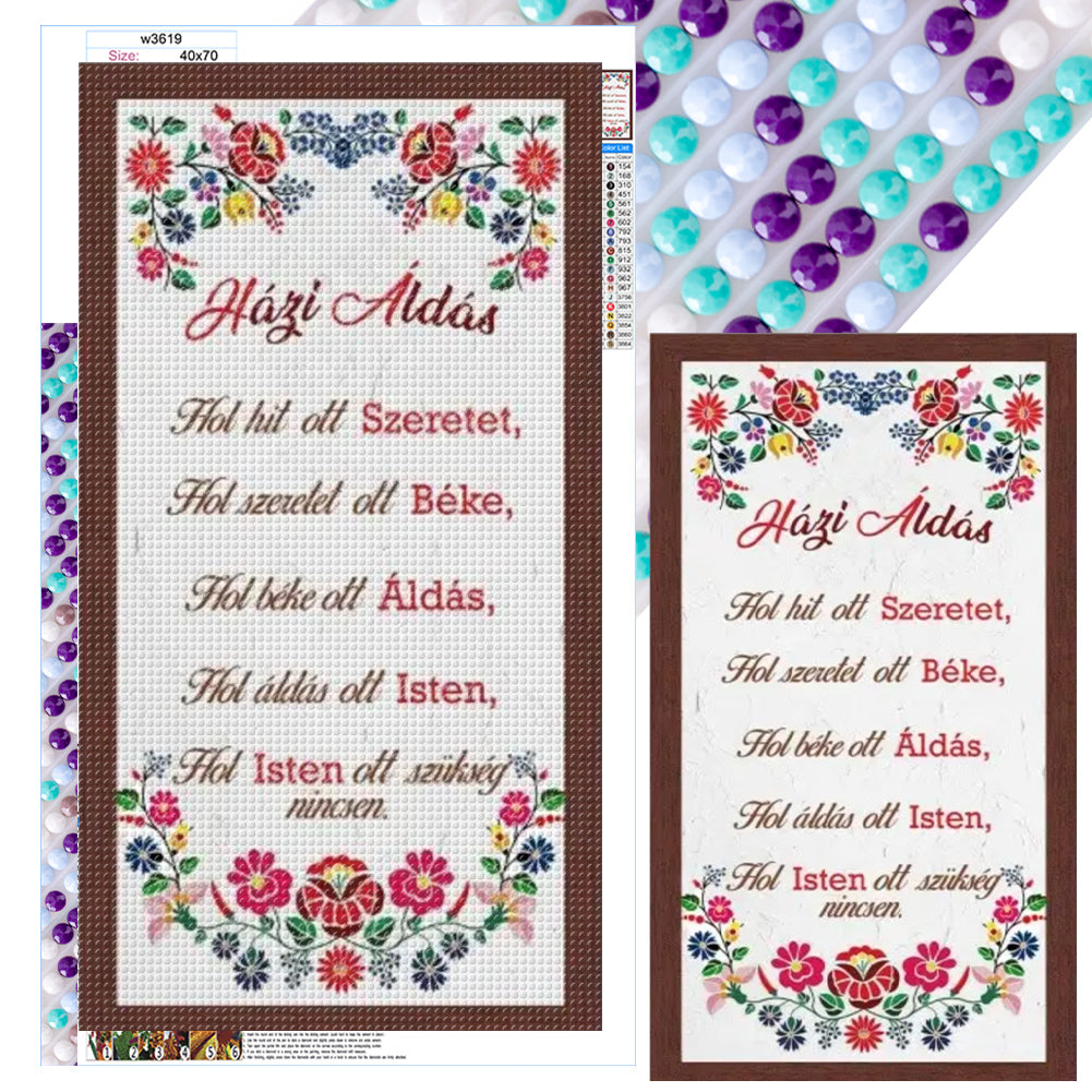 Home Blessings 40*70CM(Canvas) Full Round Drill Diamond Painting