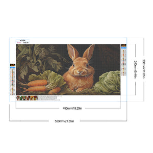 Rabbit 55*30CM(Canvas) Full Round Drill Diamond Painting