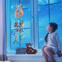 Load image into Gallery viewer, Rotate Wind Chime Theme 2D/Flat DIY Flower Bird Double-Sided Diamond Art Pendant
