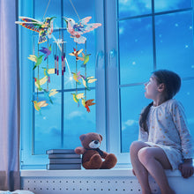 Load image into Gallery viewer, Rotate Wind Chime Theme 2D/Flat DIY Flying Bird Double-Sided Diamond Art Pendant
