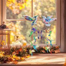 Load image into Gallery viewer, Rotate Wind Chime Theme 2D/Flat DIY Flying Bird Double-Sided Diamond Art Pendant
