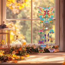 Load image into Gallery viewer, Rotate Wind Chime Theme 2D/Flat DIY Wreath Butterfly Double-Side Diamond Pendant
