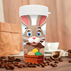 Easter 470ML Travel Home Diamond Painting Art Cup  With Lid (Rabbit Egg)