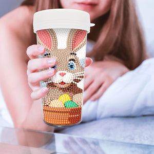 Easter 470ML Travel Home Diamond Painting Art Cup  With Lid (Rabbit Egg)
