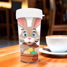 Load image into Gallery viewer, Easter 470ML Travel Home Diamond Painting Art Cup  With Lid (Rabbit Egg)
