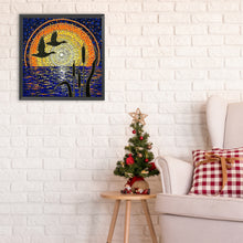 Load image into Gallery viewer, Reeds And Migratory Birds In The Morning Sun 30*30CM(Canvas) Full Round Drill Diamond Painting
