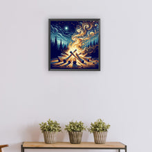Load image into Gallery viewer, Bornfire In The Forest 30*30CM(Canvas) Full Round Drill Diamond Painting
