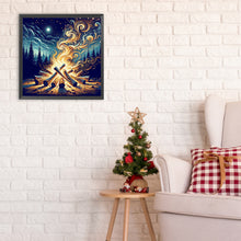 Load image into Gallery viewer, Bornfire In The Forest 30*30CM(Canvas) Full Round Drill Diamond Painting

