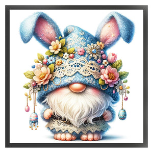 Yishu - Easter Bunny Gnome - 45*45CM 11CT 3 Stamped Cross Stitch